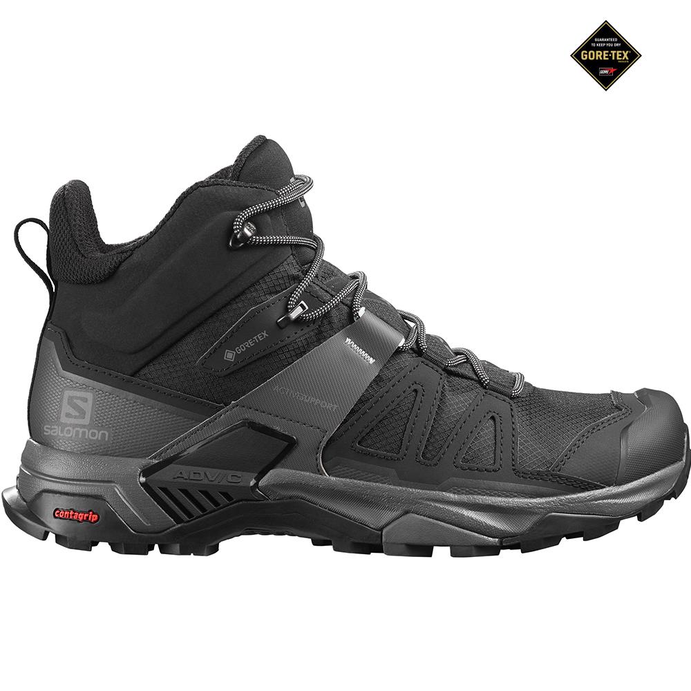 Salomon Israel X ULTRA 4 MID GORE-TEX - Mens Running Shoes - Black (BWVK-52409)